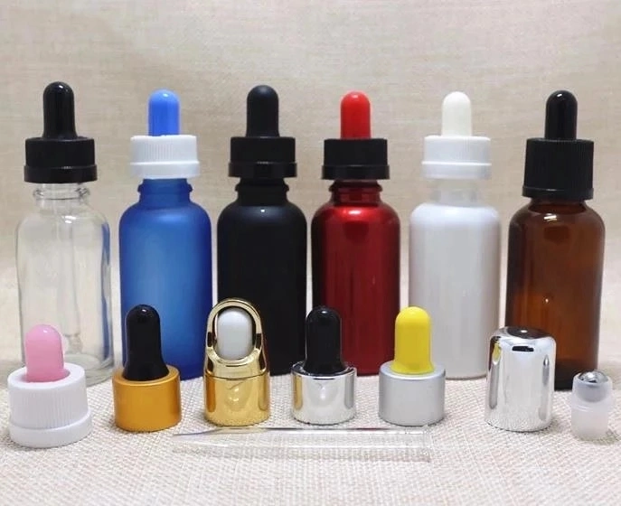 Wholesale Glass Dropper Bottle Essential Oil Bottle Cbd Glass Bottle with Bamboo Lid