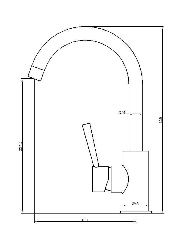 Single Handle Kitchen Sink Faucet Tap with Long Spout