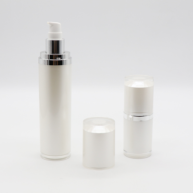 Pearl White Color Acrylic Bottle Jar High Quality Cosmetic Suit Packaging