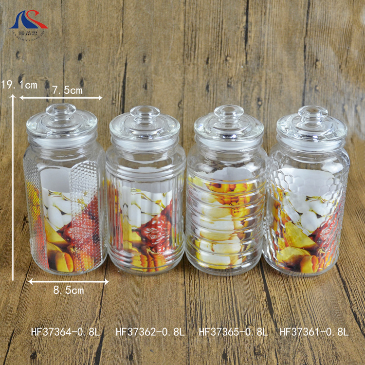 Food Grade 800ml Storage Jar for Honey DIY Glass Bottle with Lid