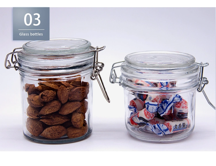 150ml Food Grade Clear Glass Storage Jar with Clip Top Lid