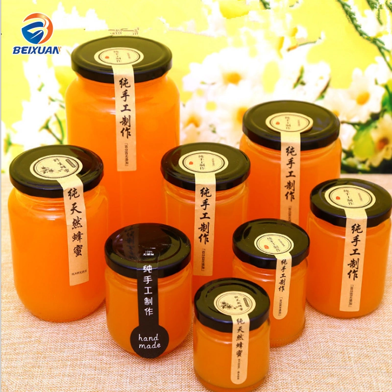 Hot Selling Round 100ml Honey Pickle Jam Glass Jar with Tin Lid