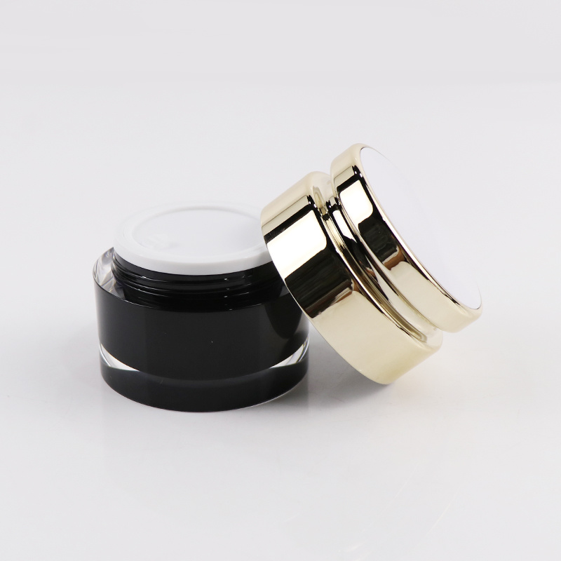 1oz 1.5oz Black Glad Luxury Plastic Cream Jar