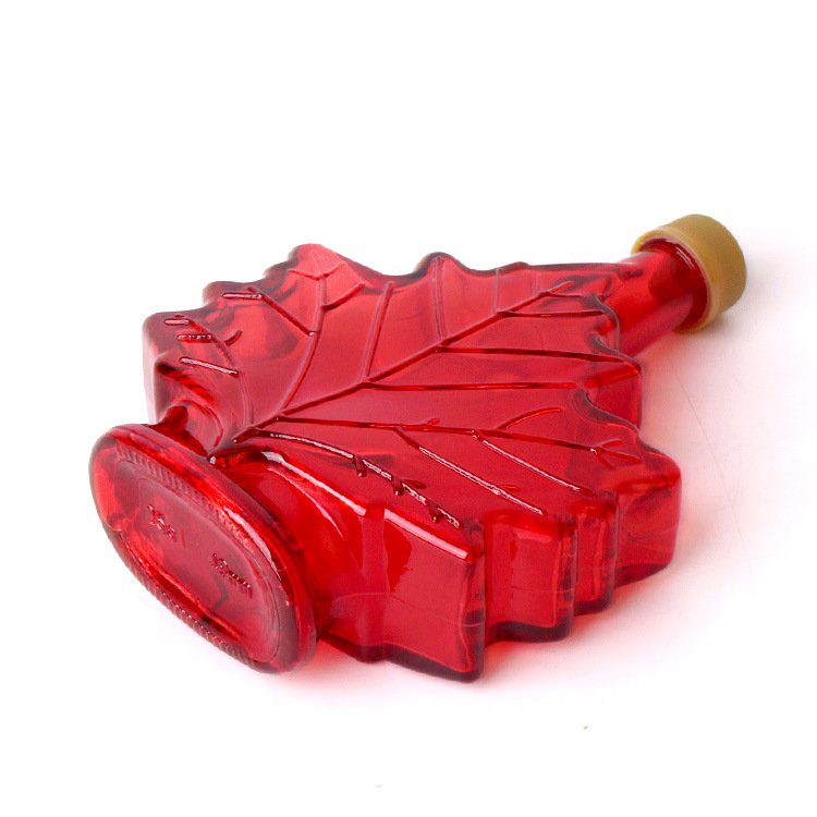 70ml 100ml 250ml Maple Leaf Glass Bottle for Wine