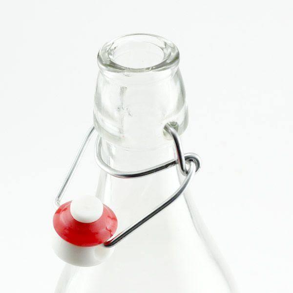 1000ml Officina1825 Glass Swing Top Juice Bottle with Logo Surface.