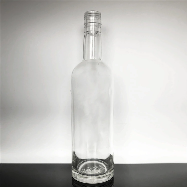 Empty Alcohol Brandy Whisky Glass Bottles Custom Liquor 528ml Vodka Spirit Glass Bottles Wholesale