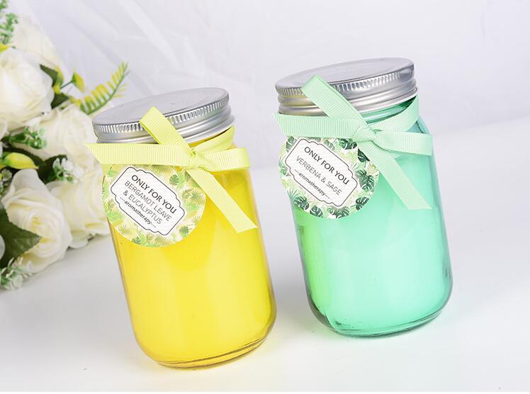 Cheap Glass Mason Jar with Metal Lids for Candle