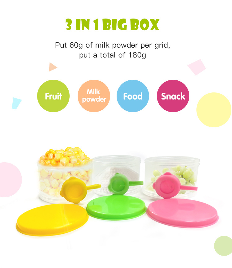 Multifunction Portable Snack Container Milk Powder Packaging Bottle Box