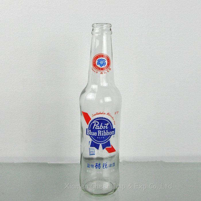 Customized Printing Logo Glass Bottle for Beer and Drink