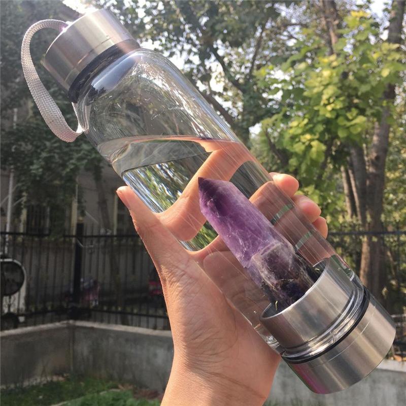 Crystal Water Bottle Portable Water Bottle Glass