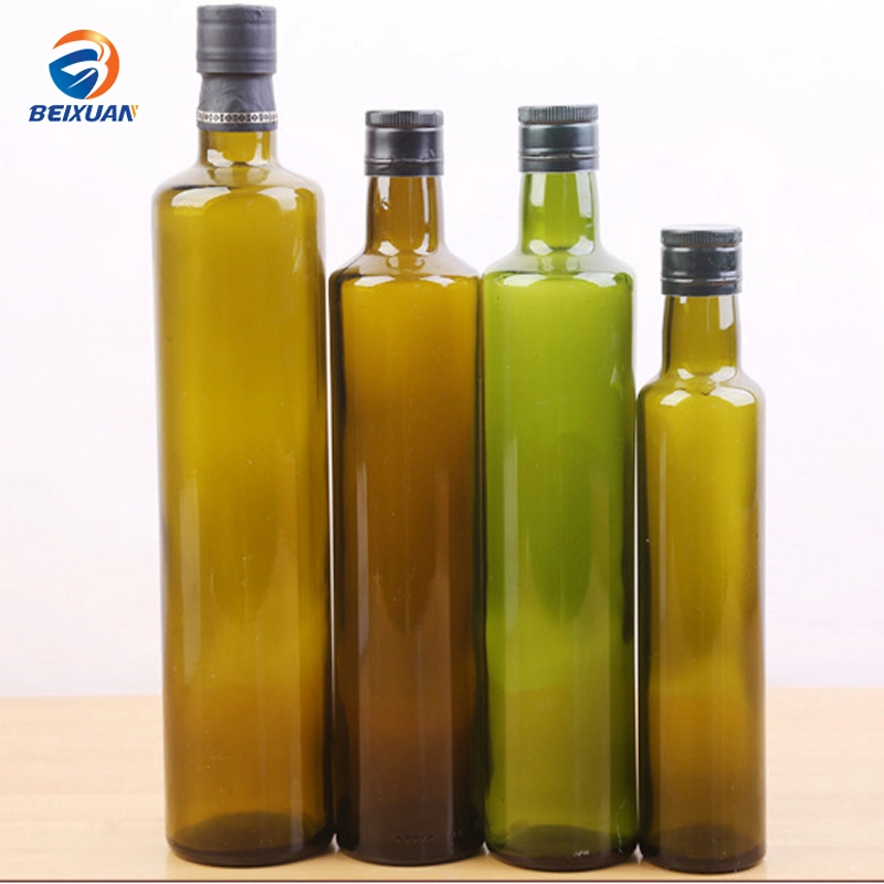 250ml 500ml 750ml 1000ml Round Olive Oil Glass Bottle Camellia Oil Walnut Oil Bottle