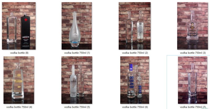 Super Clear 750ml Glass Bottle/ Flint Glass Bottle