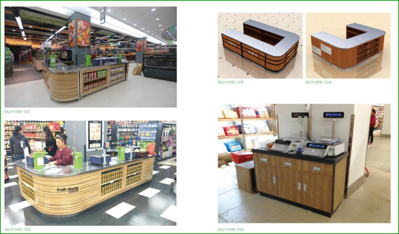 Wooden Pickles Display Shelving for Supermarket