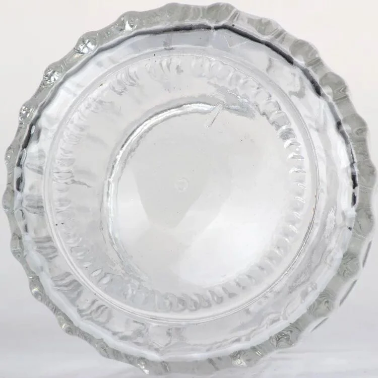 Clear Vertical Stripe 100ml/150ml/200ml Ice Cream Yogurt Jam Glass Jar with plastic Lid