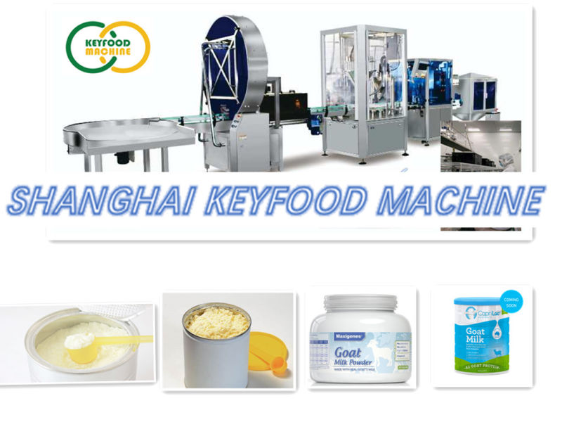 Fully-Automatic Tin Can Filling, Sealing, Labeling Machine for Powder