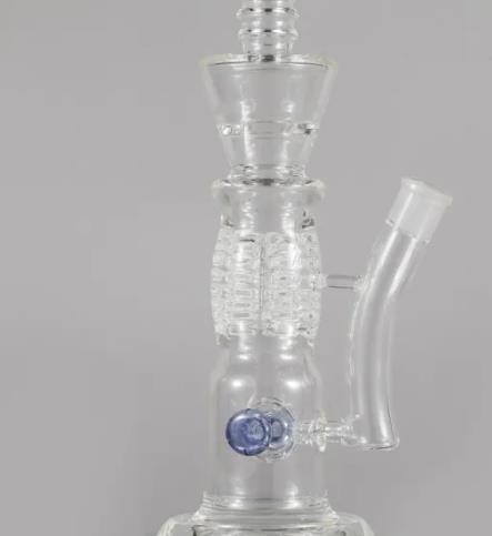 Wholesale Glass Water Pipe Glass Recycler Blue Glass Pipes Hookah