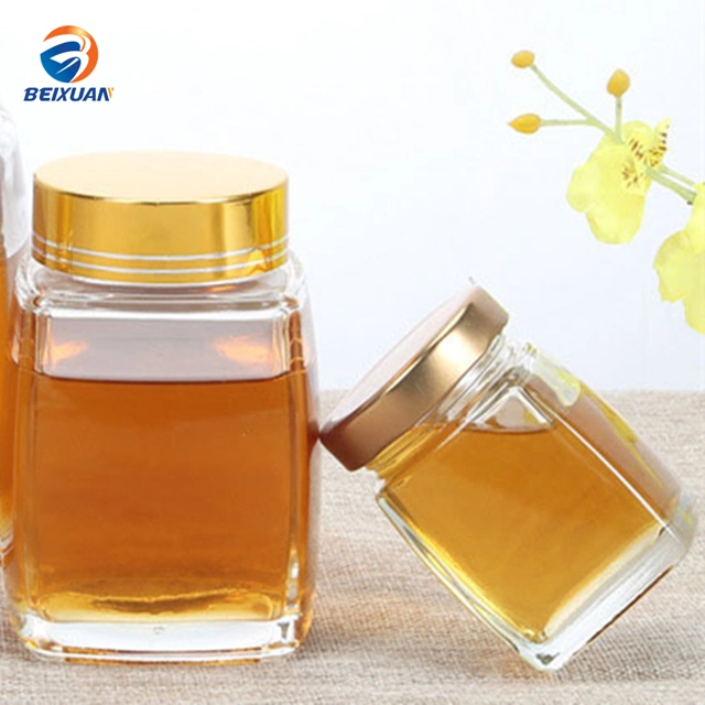 Wholesale 360ml Square Glass Jars with Plastic Cap or Metal Cap for Honey Buyers