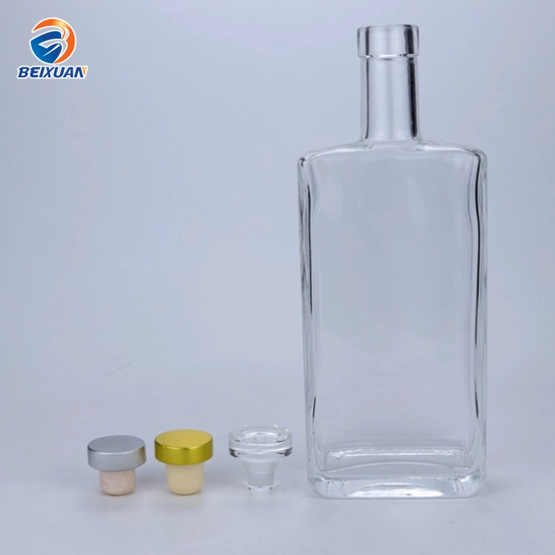 Wholesale Square Glass Wine Bottles Whisky Vodka Bottles