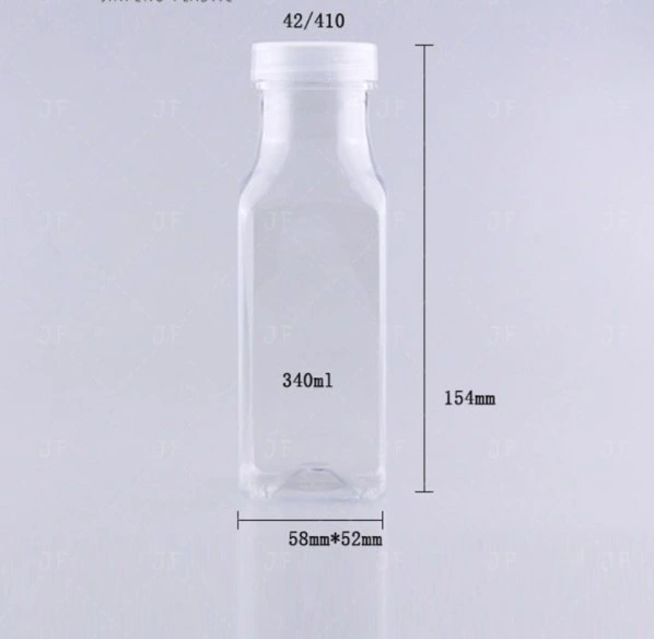 250ml BPA Free Biodegradable Plastic Bottle for Milk Transparent Packaging Milk Bottle for Beverage