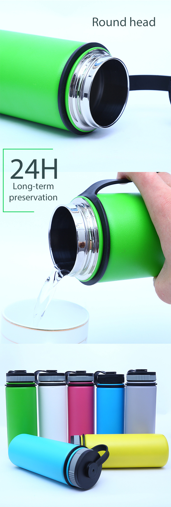 Stainless Steel Water Bottle Vacuum Flask Coffee Mug Flask Water Bottle Travel Mug