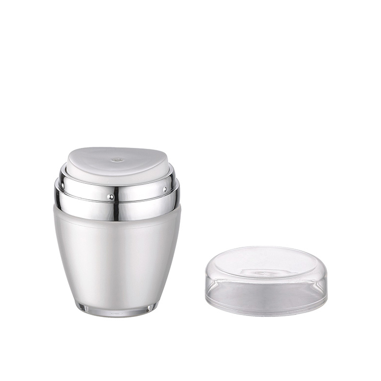 Pearl White Airless Pump Cream Jar Acrylic Airless Jar 30ml