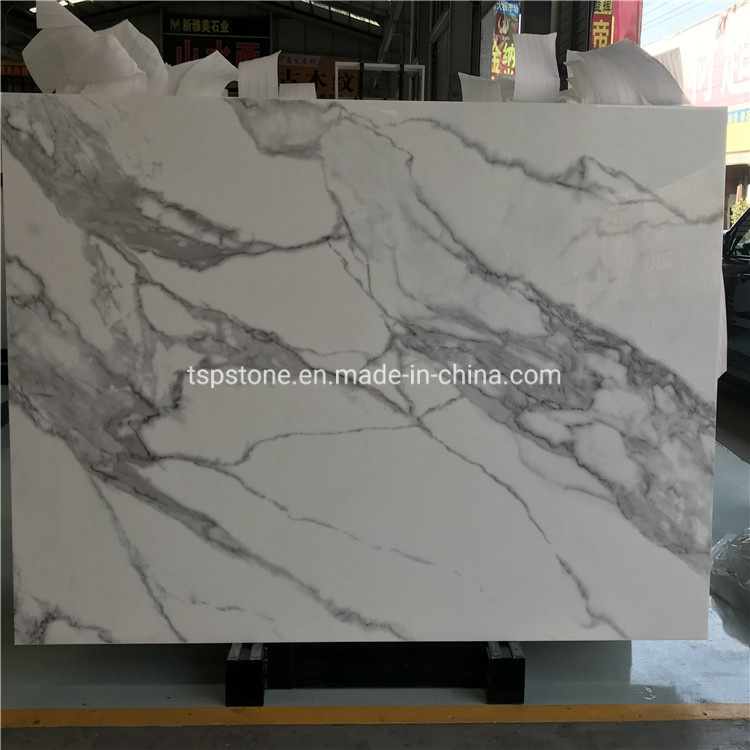 Calacatta Nano Crystallized Glass Stone Panel with Big Slabs