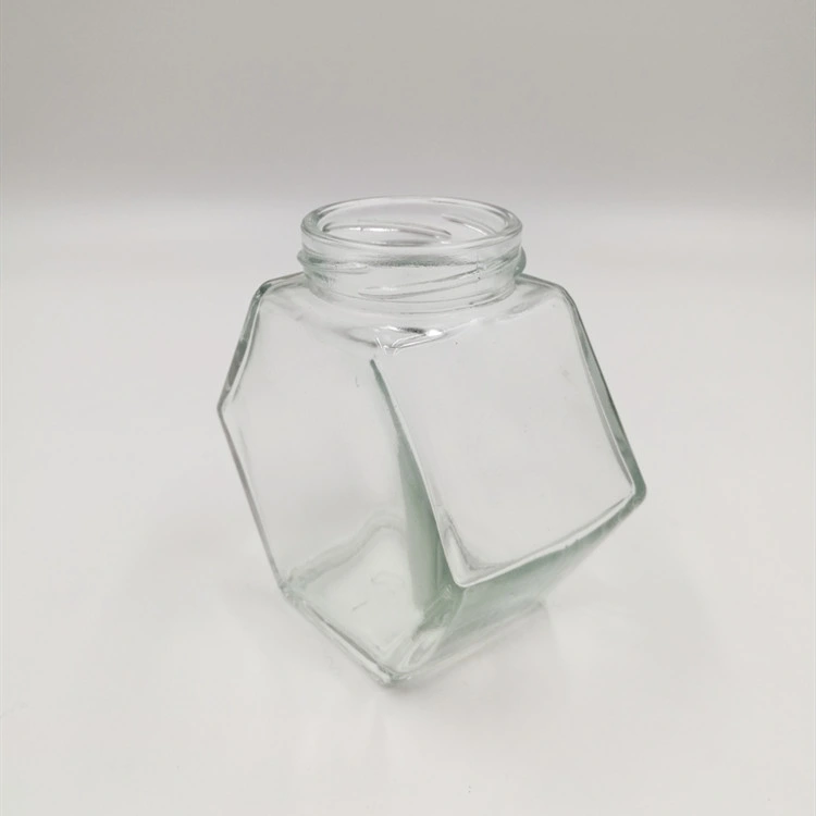 Wholesale Hexagonal Glass Jar for Food Honey Storage