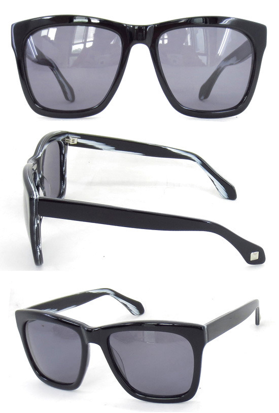 Fashion Acetate Sunglasses/ Sun Glasses for Unisex /Sun Glasses with Metal Decoration