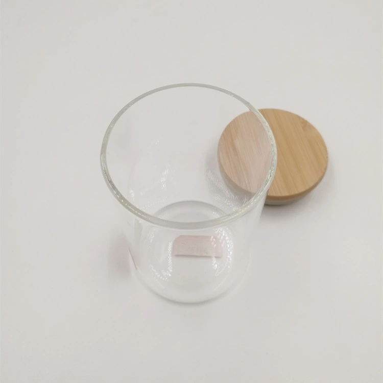 Wholesale Glass Containers Glass Food Storage Jar with Wooden Lid