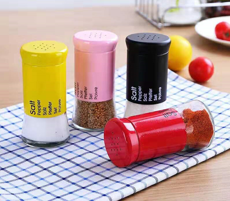 Kitchen Glass Seasoning Bottle Rotating Hole Glass Seasoning Bottle