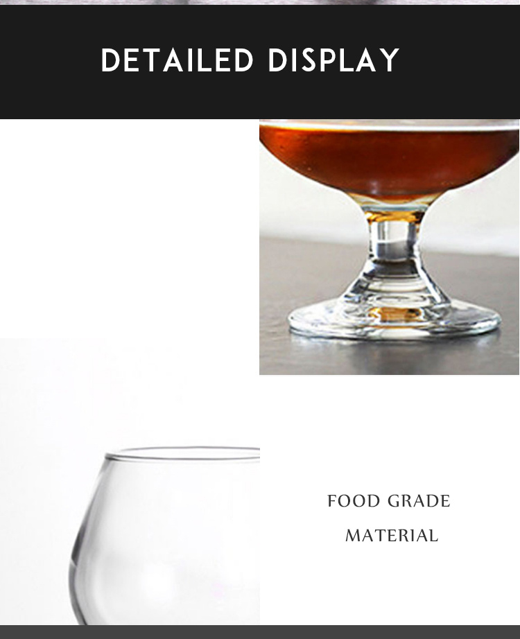 Factory Supply Glass Wine Cup/Goblet/Snifter Glass Volume From 105-500ml