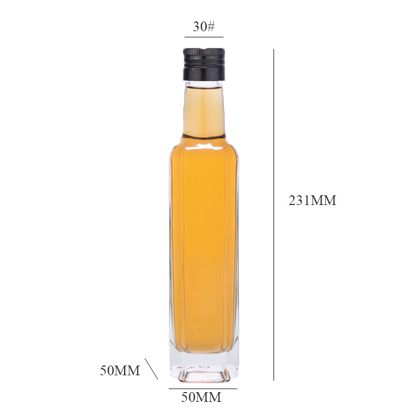 250ml High Grade Square Glass Olive Oil Bottle