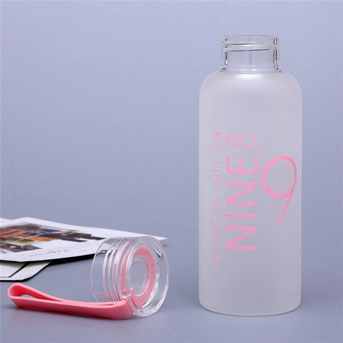 450ml 480ml Water Bottle Matte Glass BPA Free Drinking Glass Water Bottle for Festival Traval