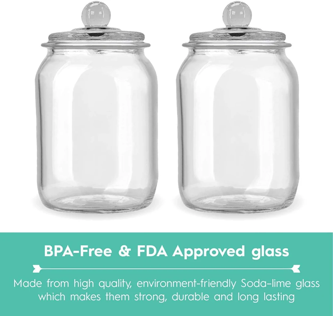 Glass Bottle for Food Storage Airtight Glass Cookie and Candy Jars with Lids