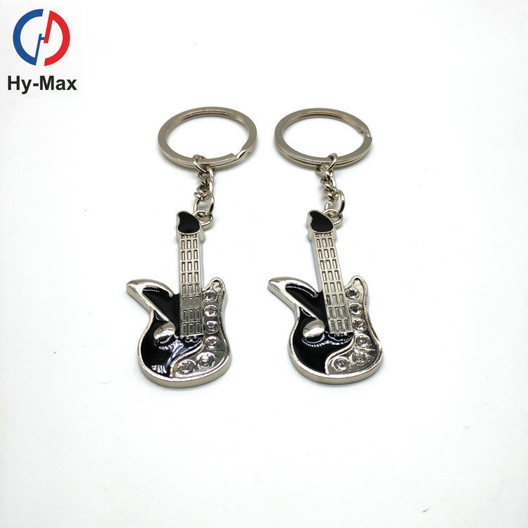 Customized Guitar Shape Metal Bottle Opener Key Chain for Wholesale Gift