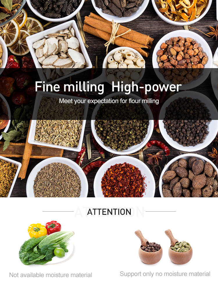 Food Kitchen Spice Small Flour+Mill Almond Mini Pulverizer Machine