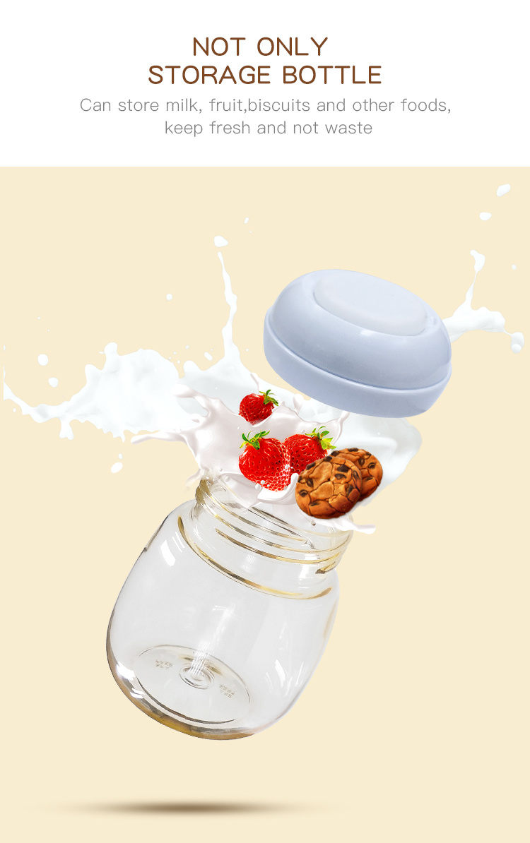 Plastic Breastmilk Storage Bottle Wide Neck Storage Bottle