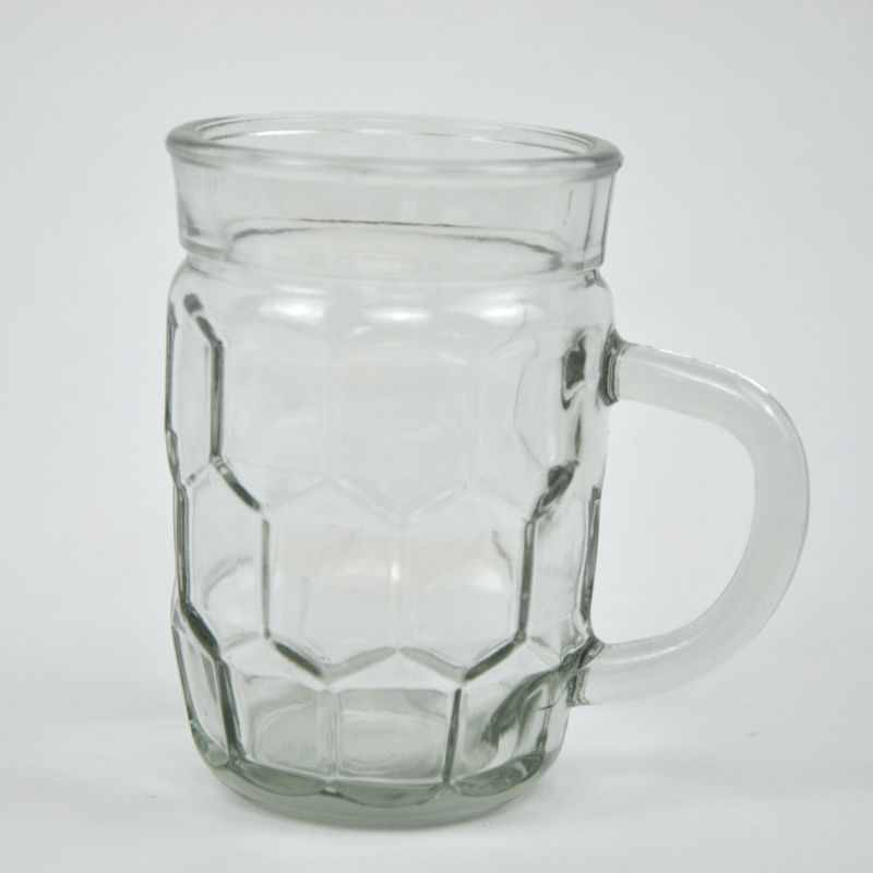 Glass Jar / Embossed Storage Jar / Beer Bug / Glass Cup