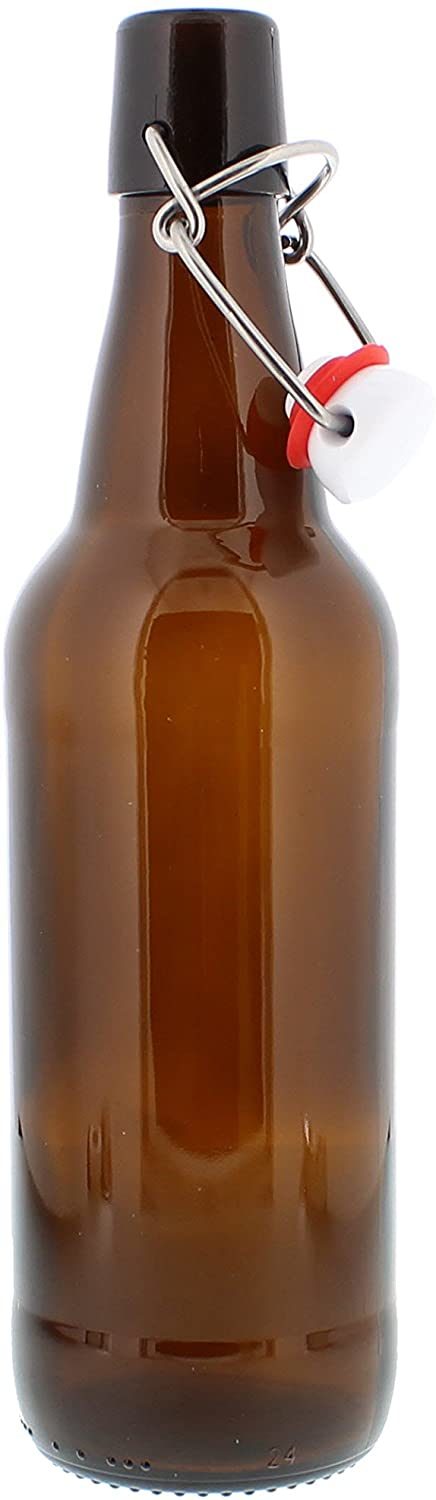 16.9oz Reusable Amber Glass Bottle Glass Beer Bottle for Homebrew