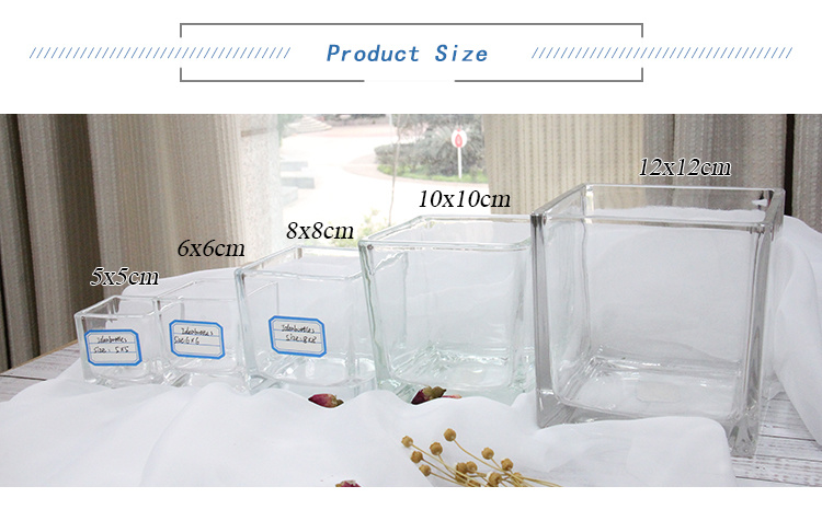 Medium Clear Candle Glass Jar with Airtight Glass Cover Lid