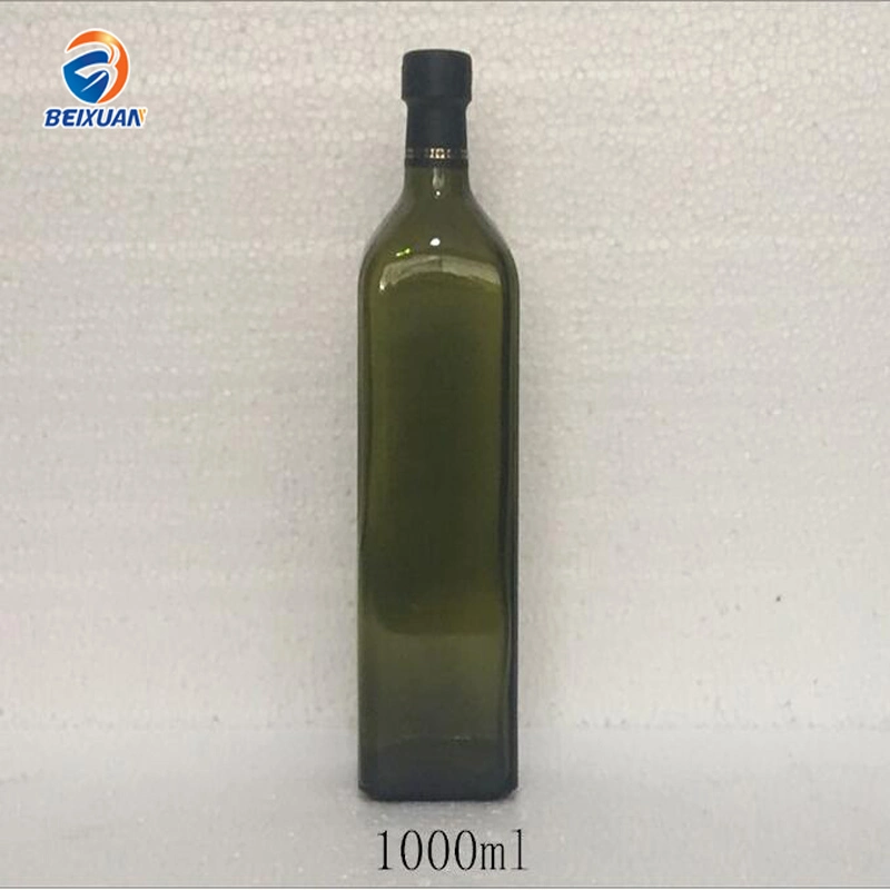 250ml 500ml 750ml 1000ml High Capacity Clear Amber Dark Green Olive Oil Glass Bottle