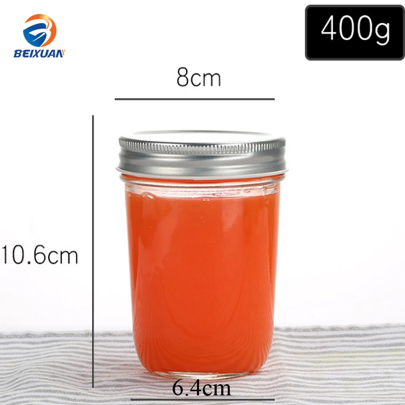Factory Price 400ml Manson Jar Caviar Glass Jar Sealed Can