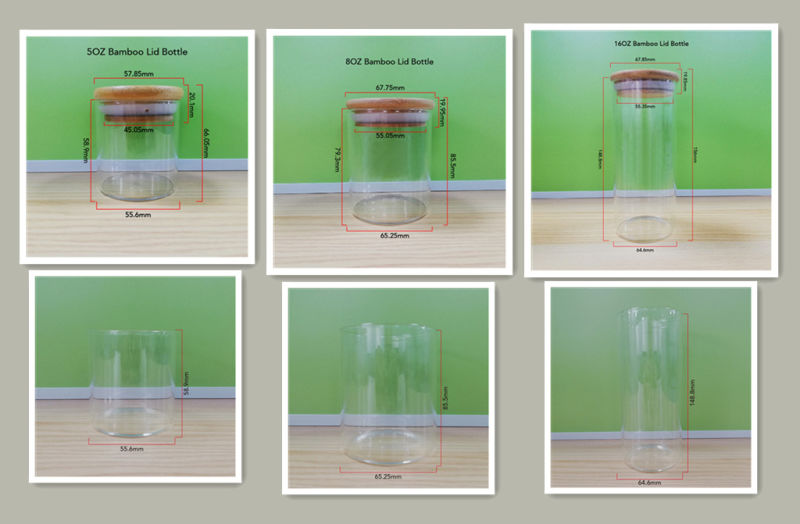 Wholesale Airtight Glass Storage Jar Honey Container with Bamboo Lid