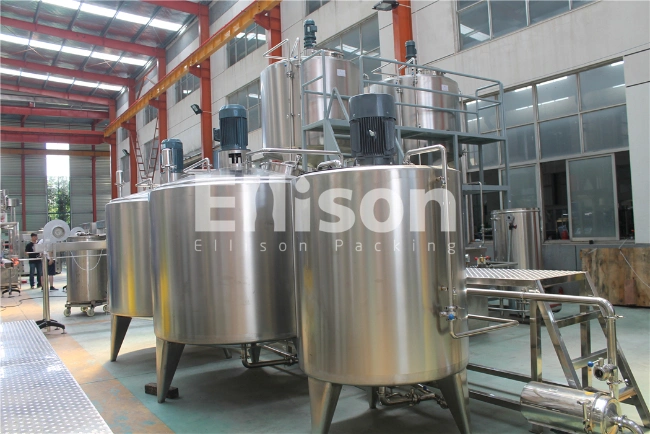 Stainless Steel Beverage Mixer Carbonated Drink Production Line with Piston Filling System