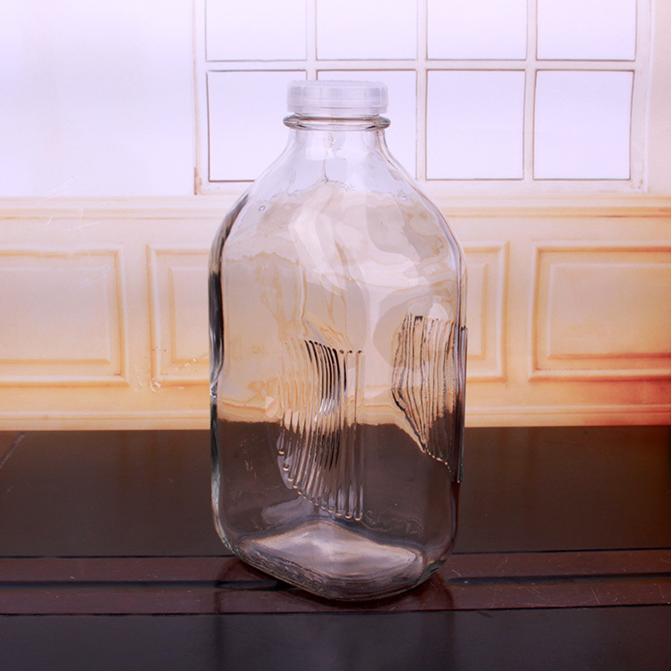 2 Liter Glass Container Bottle for Water, Milk, Beverage, Wine