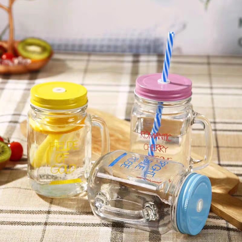 Wholesale Glass Mason Jar Drinking Glass Bottle with Lid