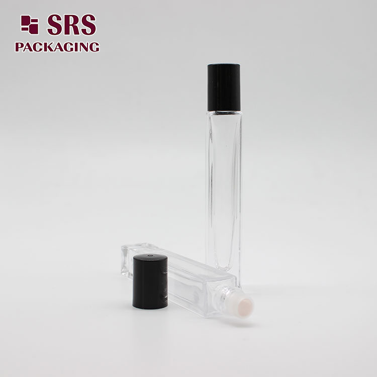 10ml Square Transparent Thick Wall Glass Essential Oil Bottle Cosmetic