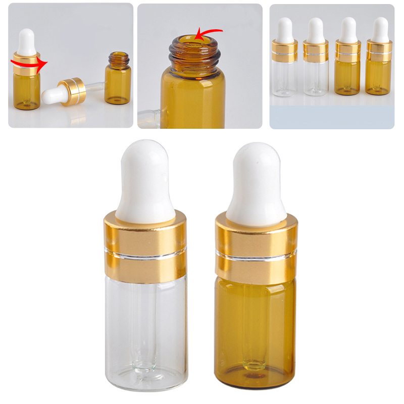 Aluminum Empty Essential Oil Bottles Refillable Essential Oil Glass Bottles