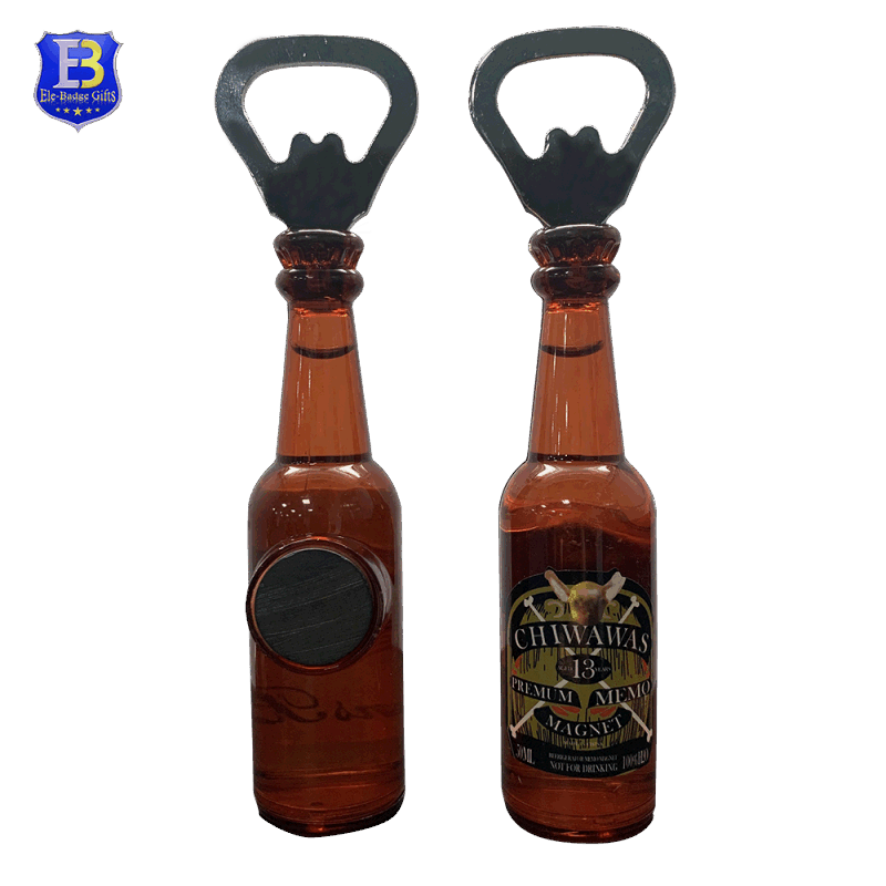 Beer Bottle Shape Liquid Filled Beer Bottle Opener