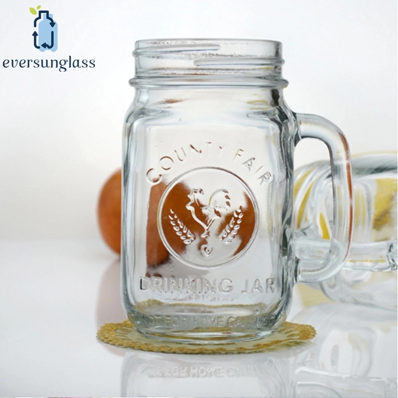 300ml Glass Juice Jar Mason Jar with Lids and Straw for Juice Beverage